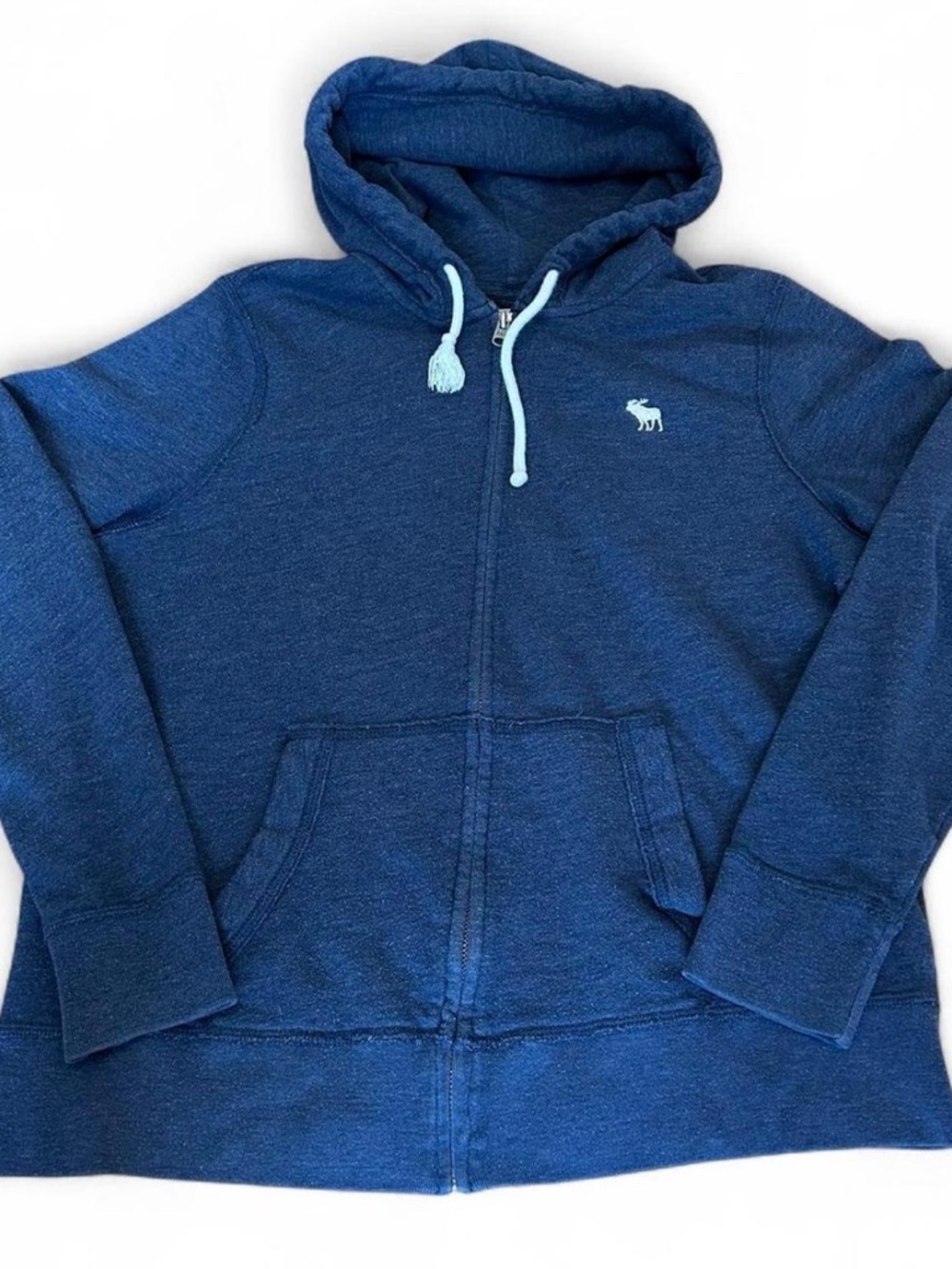 Abercrombie & Fitch Blue Full-Zip Hooded Sweatshirt